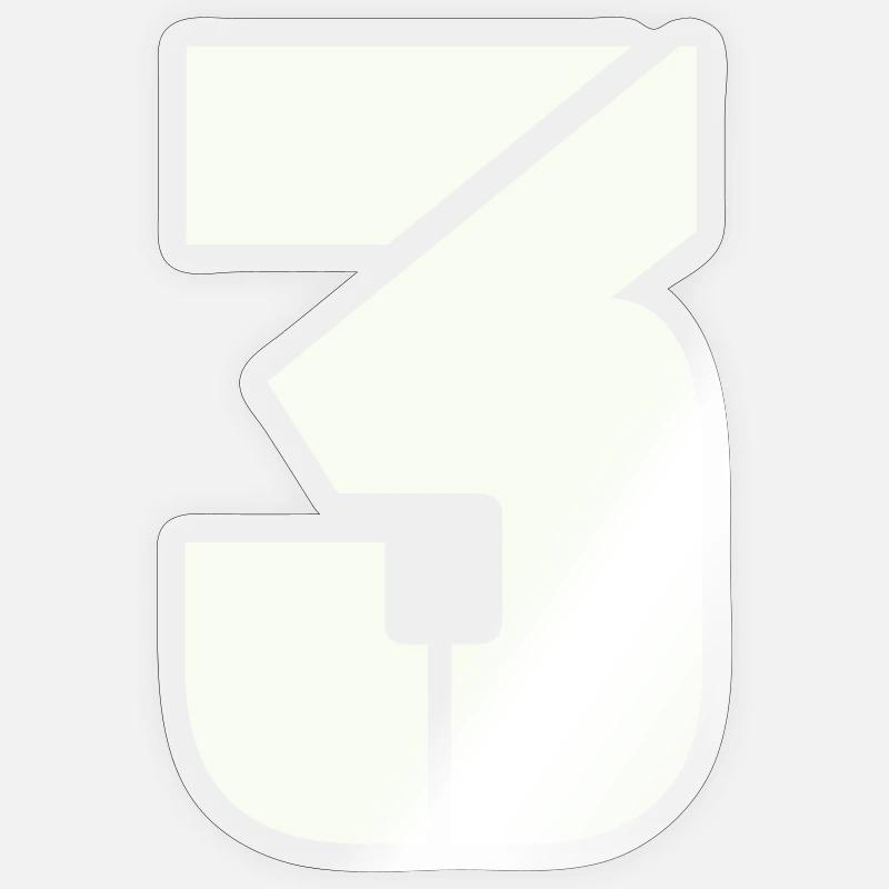 3 - Sticker Größe S (10 x 10 cm) - Transparent glänzend
