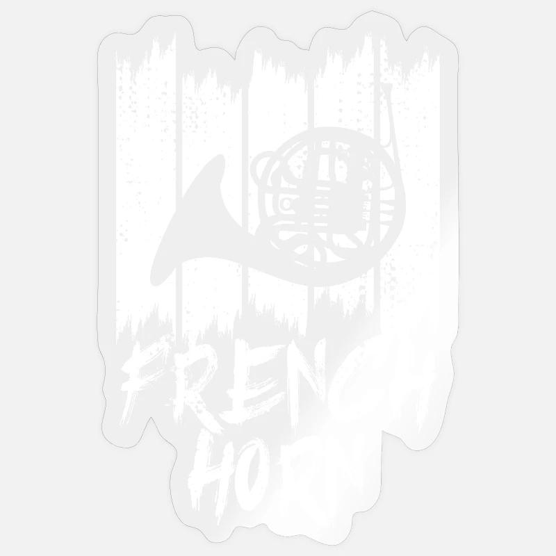 Bugle - Sticker size S (10 x 10 cm) - transparent glossy