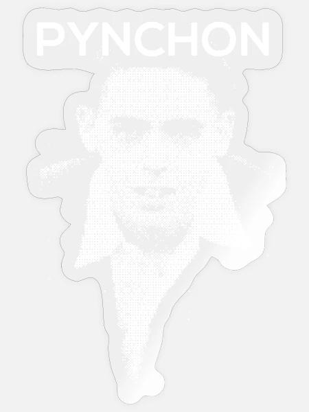 Porträt von Thomas Pynchon - Sticker Größe S (10 x 10 cm) - Transparent glänzend