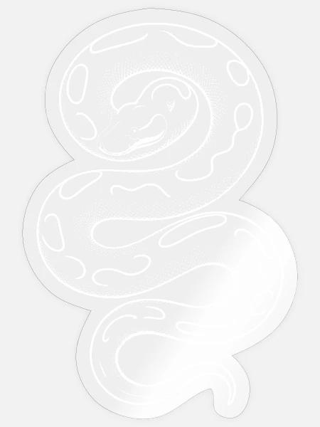Schlangenlinien Linienstil - Sticker Größe S (10 x 10 cm) - Transparent glänzend