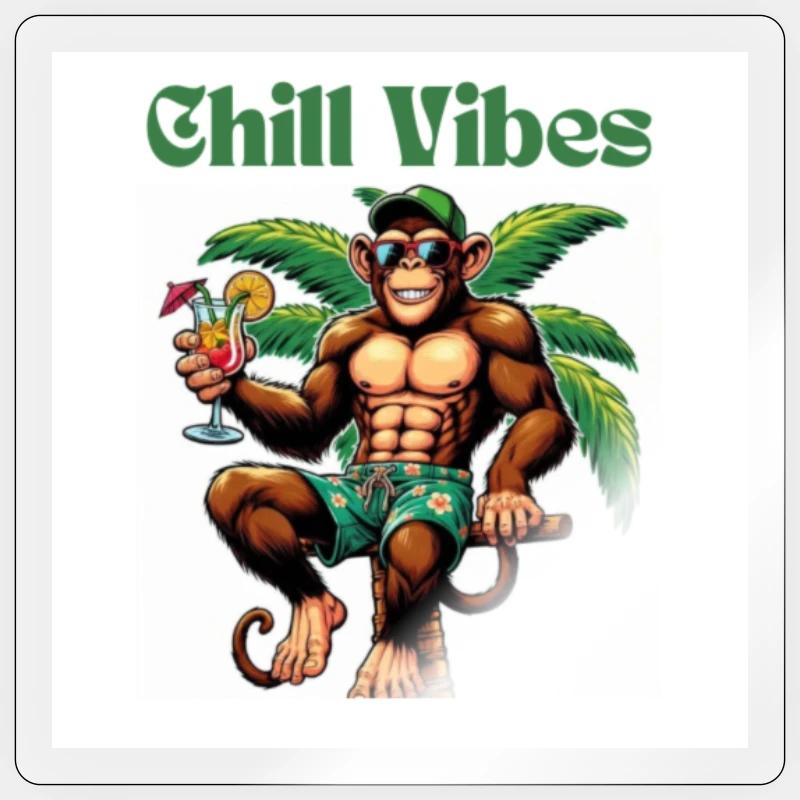 Chill Vibes - Sticker size S (10 x 10 cm) - transparent glossy