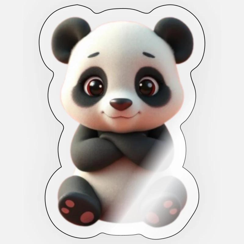 Panda le plus mignon Sticker taille S (10 x 10 cm)