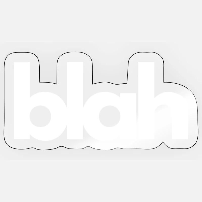 Bla - Sticker taille S (10 x 10 cm) - brillant transparent