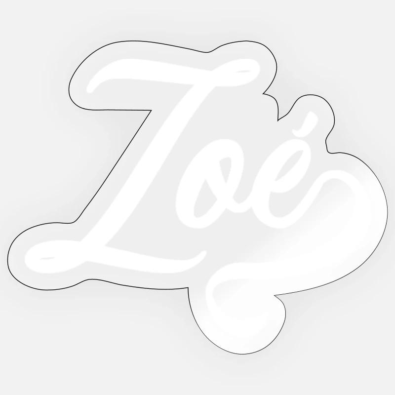 Zoé - First name - Sticker size S (10 x 10 cm) - transparent glossy