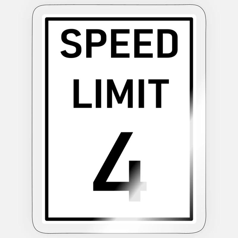 Speed limit - Sticker size S (10 x 10 cm) - transparent glossy