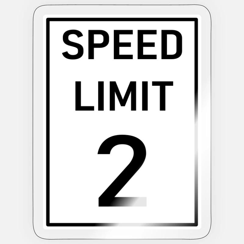 Speed limit 2 - Sticker taille S (10 x 10 cm) - brillant transparent