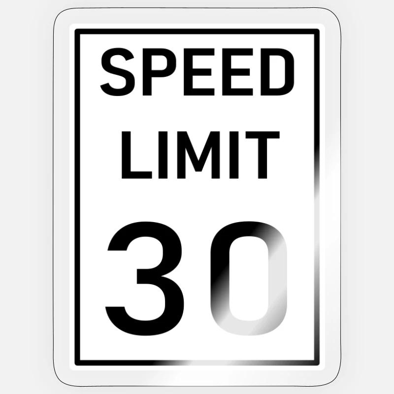 Speed Limit 30 Sticker size S (10 x 10 cm)