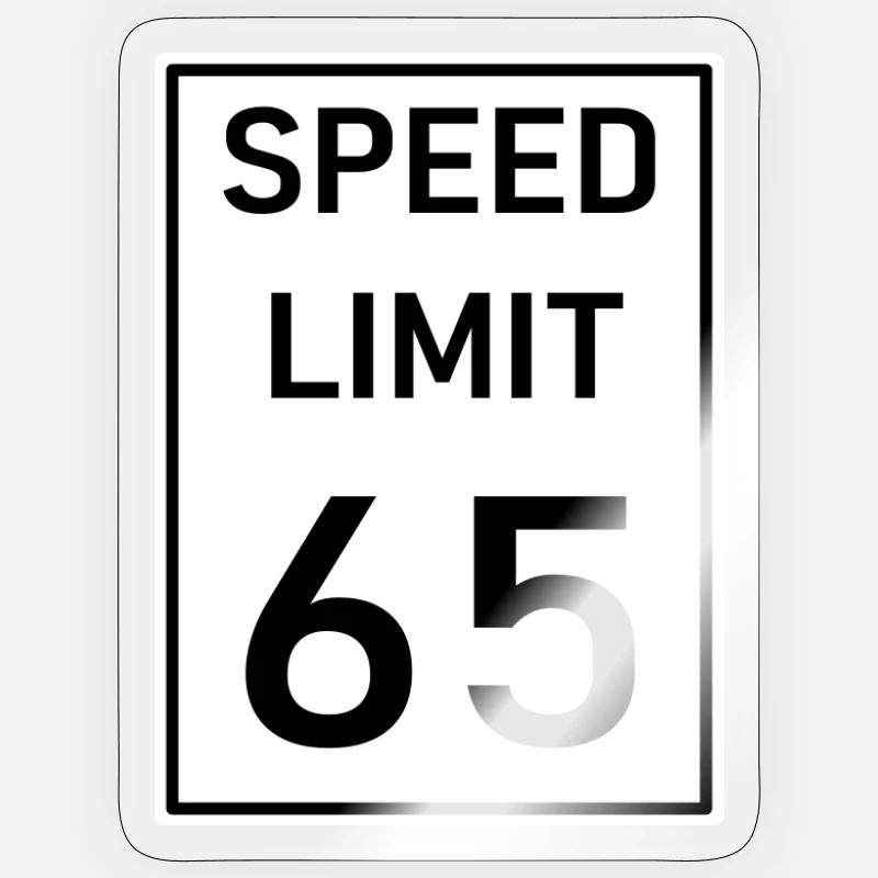 Speed limit - Sticker size S (10 x 10 cm) - transparent glossy