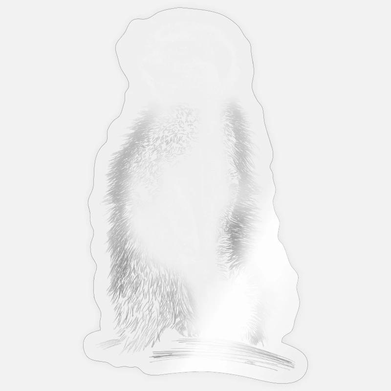suricates - Sticker taille S (10 x 10 cm) - brillant transparent