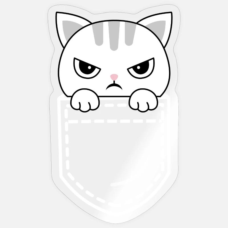 Katze Katzen - Sticker Größe S (10 x 10 cm) - Transparent glänzend