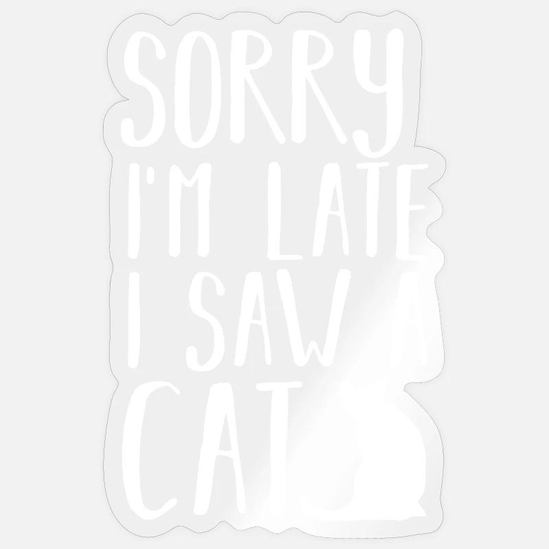 Katze Katzen - Sticker Größe S (10 x 10 cm) - Transparent glänzend