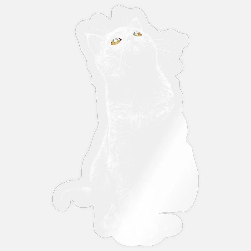 cat - Sticker size S (10 x 10 cm) - transparent glossy