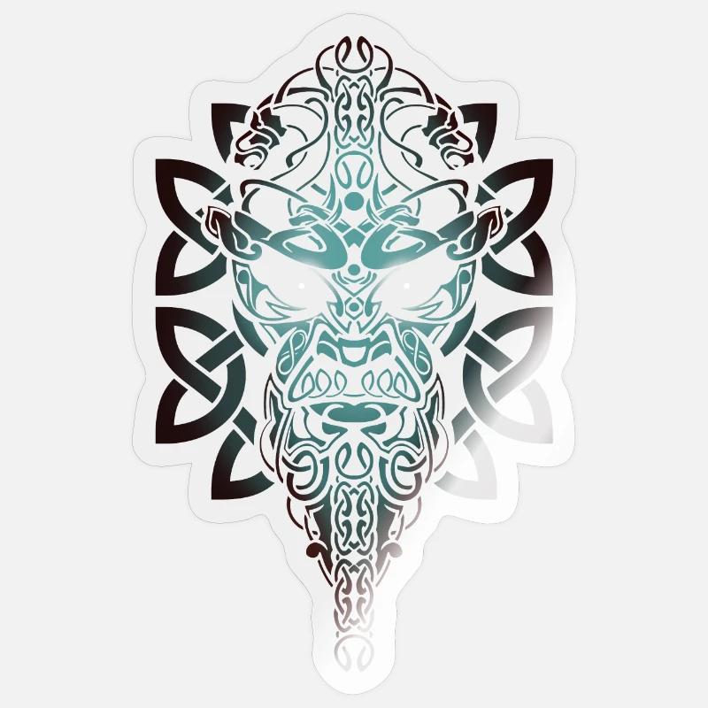 Viking Celtic Raidho Nord Hemd Design S Sticker Größe S (10 x 10 cm)