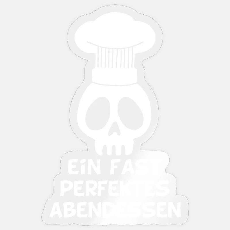 Ein fast perfektes Abendessen Sticker Größe S (10 x 10 cm)