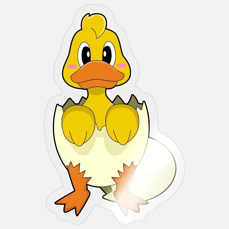 Duck Eggshell - Sticker size S (10 x 10 cm) - transparent glossy