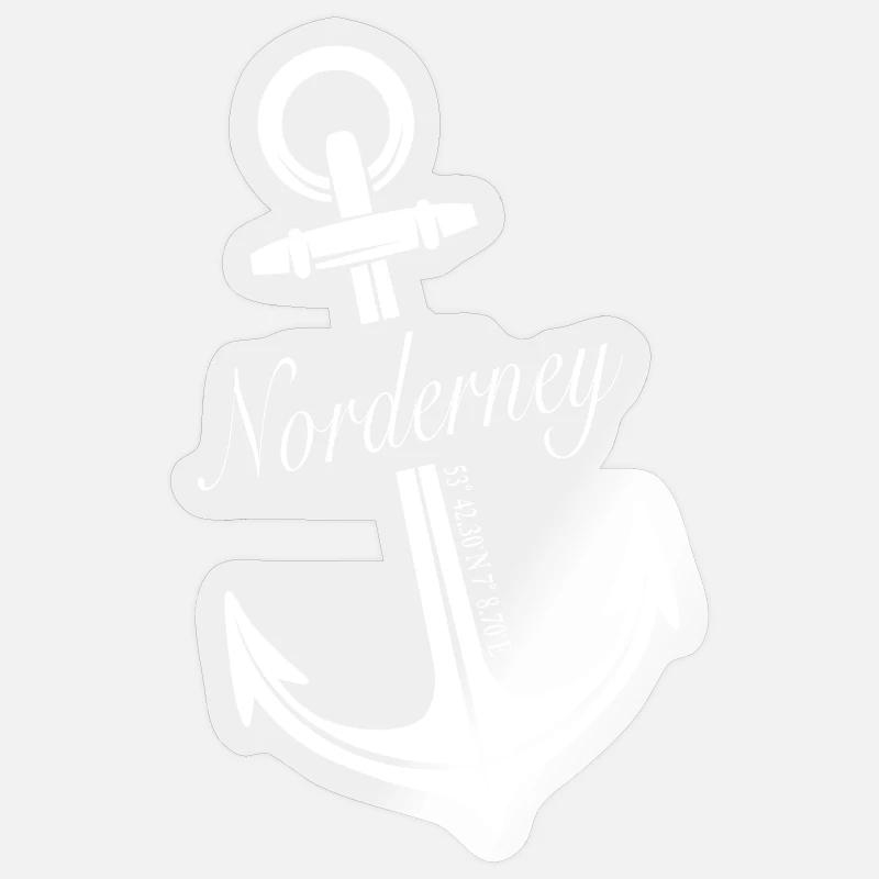 Norderney - Sticker Größe S (10 x 10 cm) - Transparent glänzend