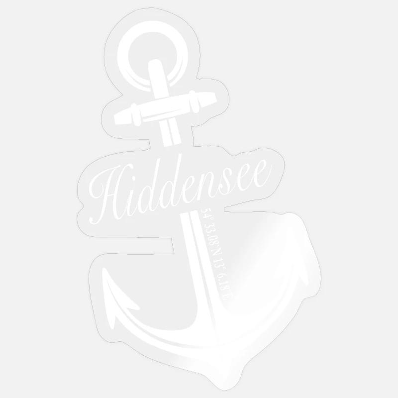 Hiddensee - Sticker Größe S (10 x 10 cm) - Transparent glänzend