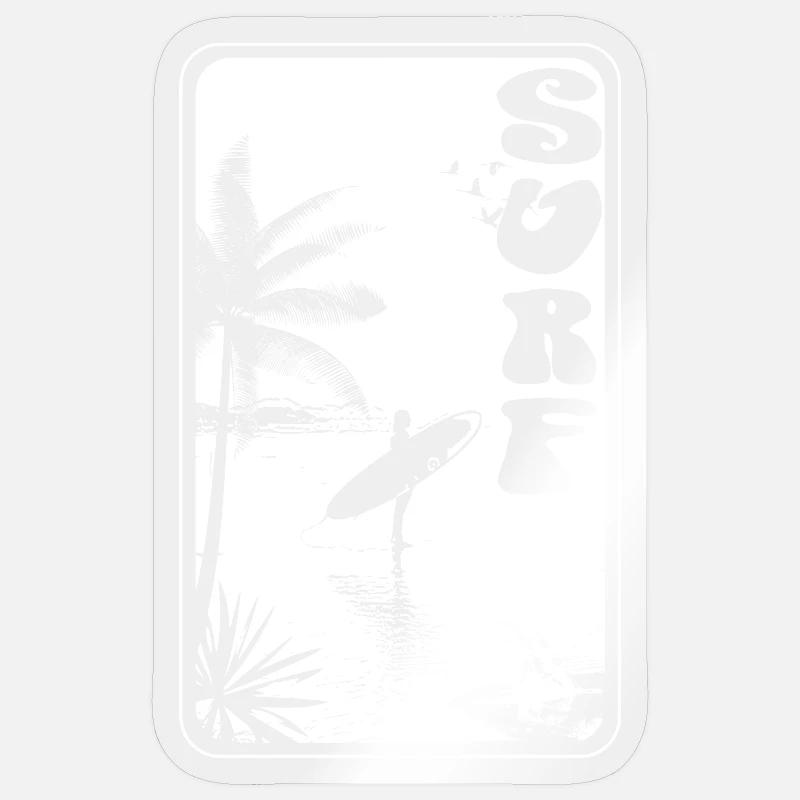 SURF - Sticker taille S (10 x 10 cm) - brillant transparent