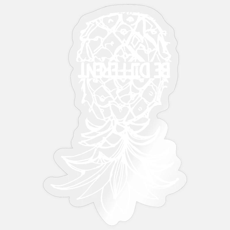 Be different Pineapple Upside down Swinger - Sticker size S (10 x 10 cm) - transparent glossy