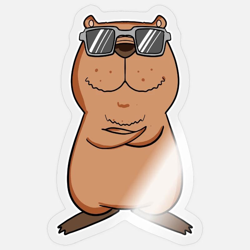 Capybara - Sticker size S (10 x 10 cm) - transparent glossy
