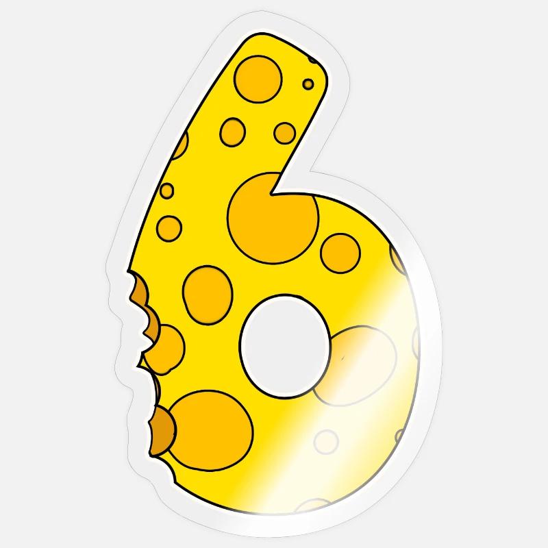 Graphique 6 - Sticker taille S (10 x 10 cm) - brillant transparent