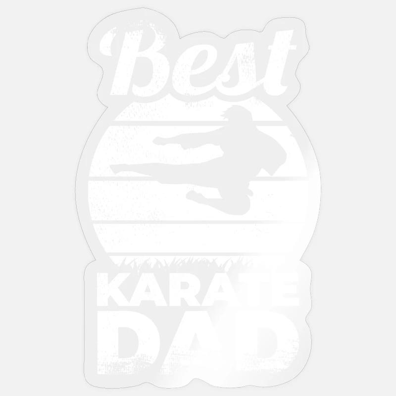 Bester Karate Vater Sticker Größe S (10 x 10 cm)