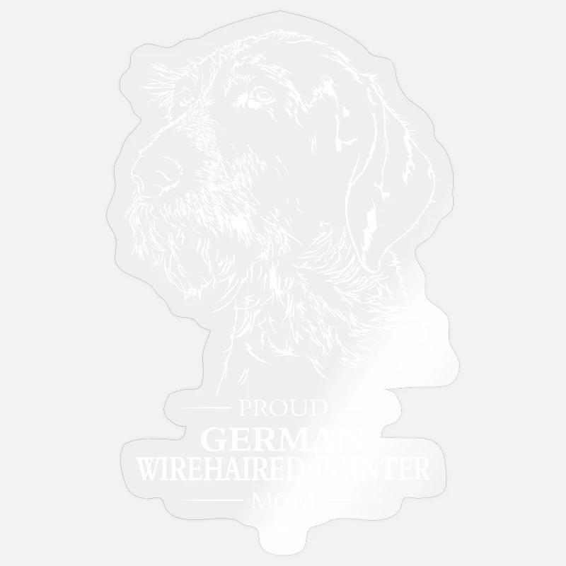 German Wirehaired Pointer Mom Hunde Hund Wilsigns Sticker Größe S (10 x 10 cm)