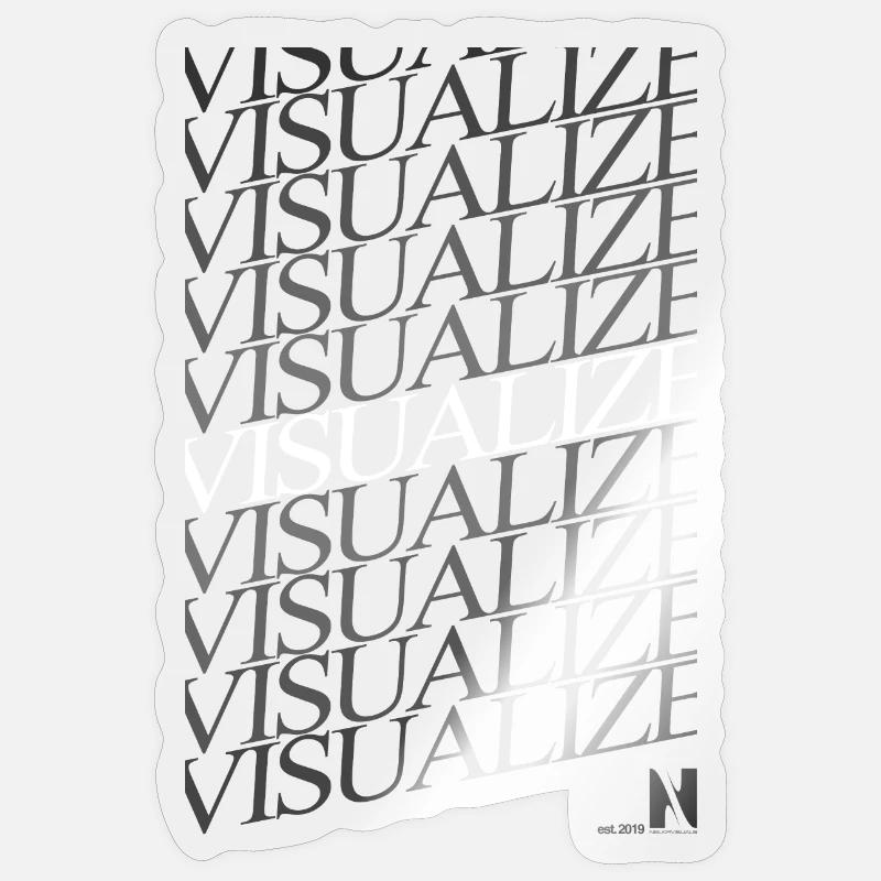 VISUALISER le fondu Sticker taille S (10 x 10 cm)