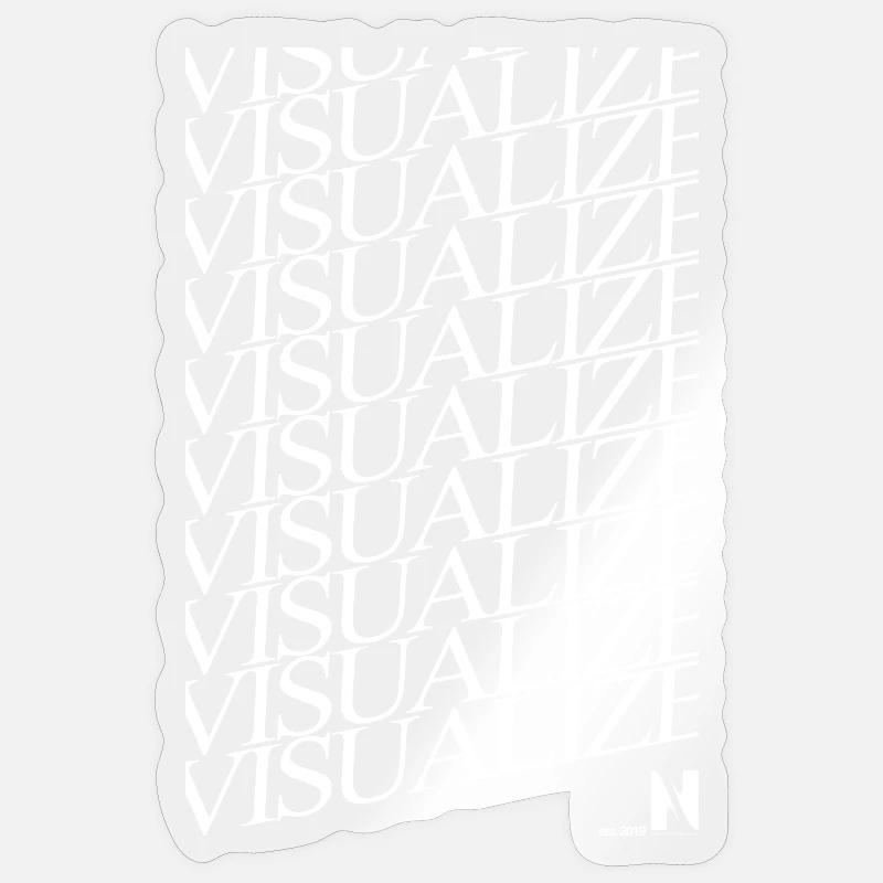 VISUALIZE - Sticker size S (10 x 10 cm) - transparent glossy