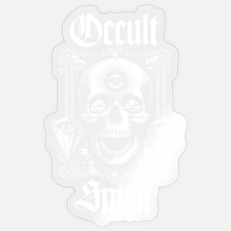 Schädelknochen-Pendel - Sticker Größe S (10 x 10 cm) - Transparent glänzend