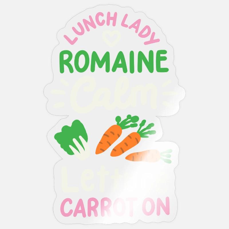 Mittagessen Schule Cafeteria-Mitarbeiter Sticker Größe S (10 x 10 cm)