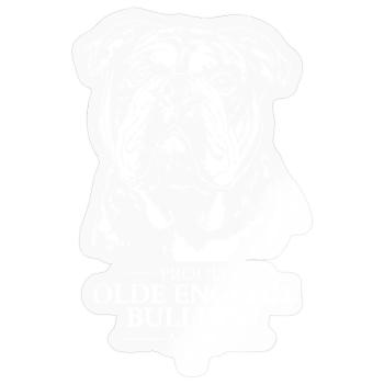 Olde English Bulldog Mom Hunde Hund OEB Wilsigns - Sticker Größe S (10 x 10 cm) - Transparent glänzend - Vorne