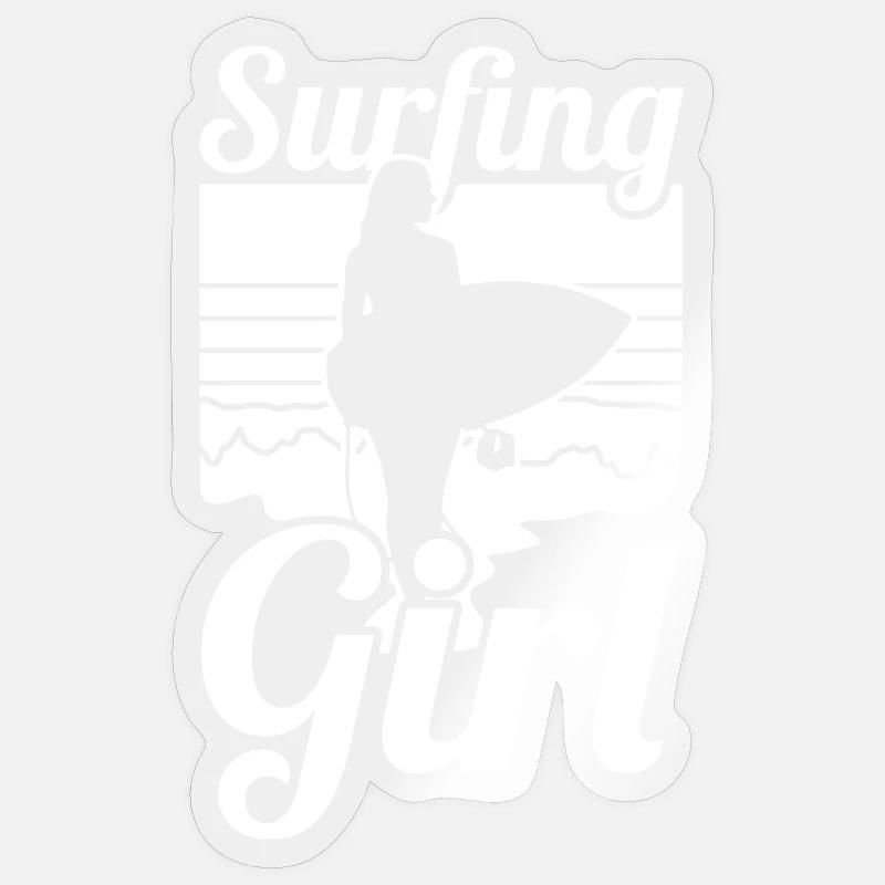 Surfeuse Sticker taille S (10 x 10 cm)