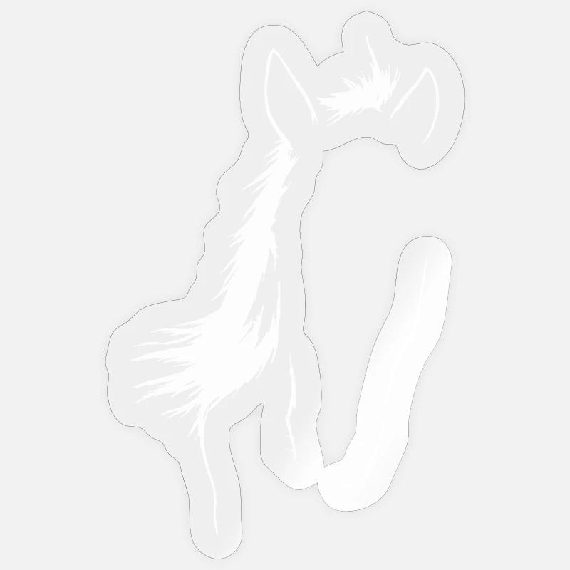 Art de la silhouette de cheval élégant Sticker taille S (10 x 10 cm)