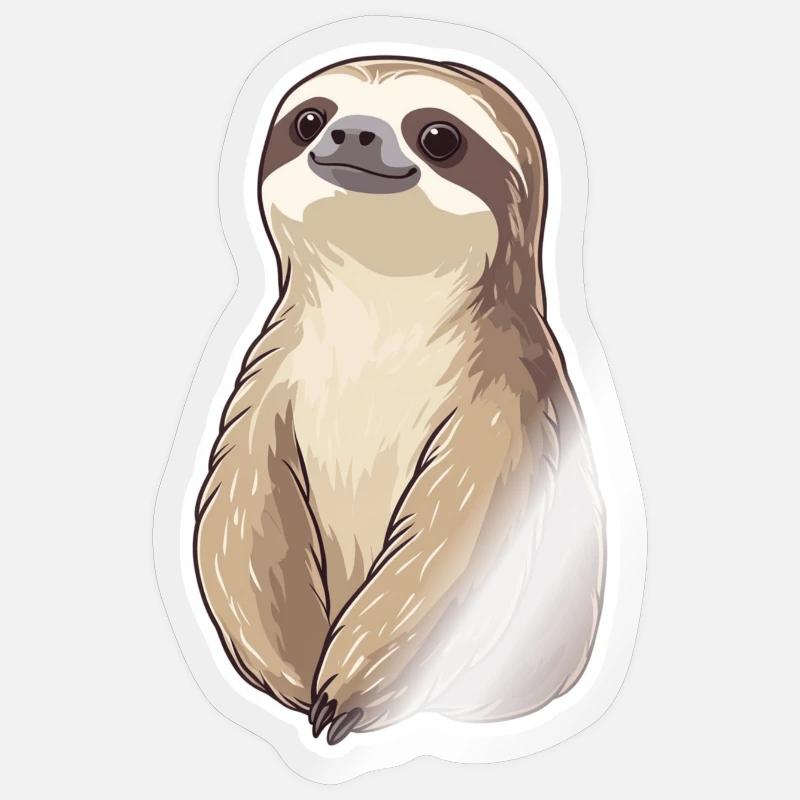 Sloth - Sticker size S (10 x 10 cm) - transparent glossy