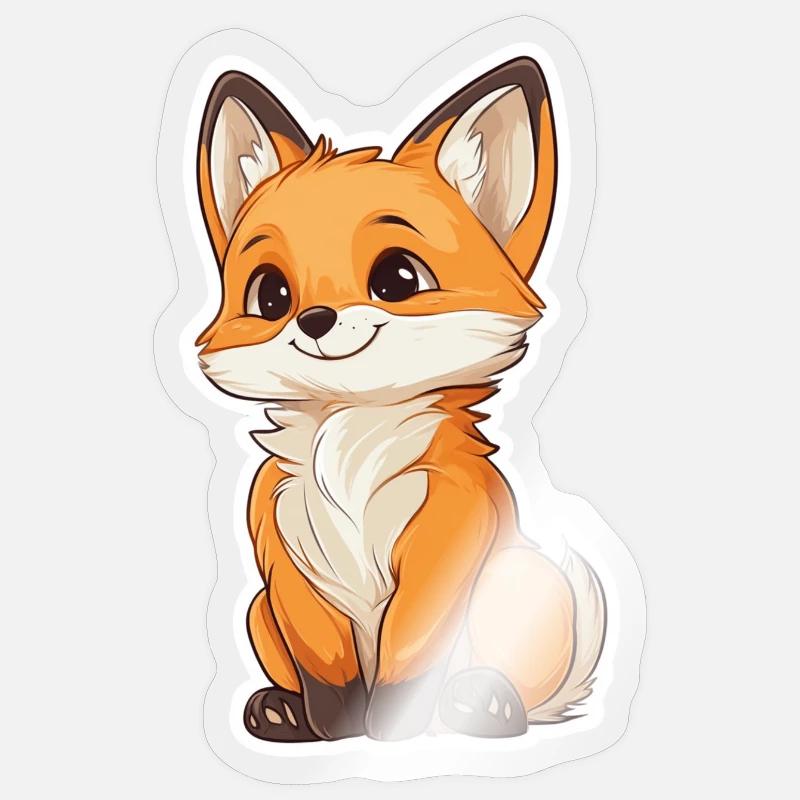Fuchs - Sticker Größe S (10 x 10 cm) - Transparent glänzend
