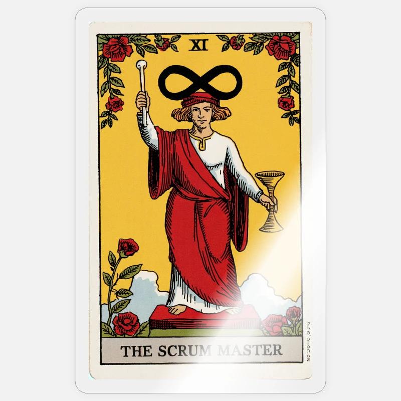 Das Infinity Tarot Scrum Master Design Sticker Größe S (10 x 10 cm)