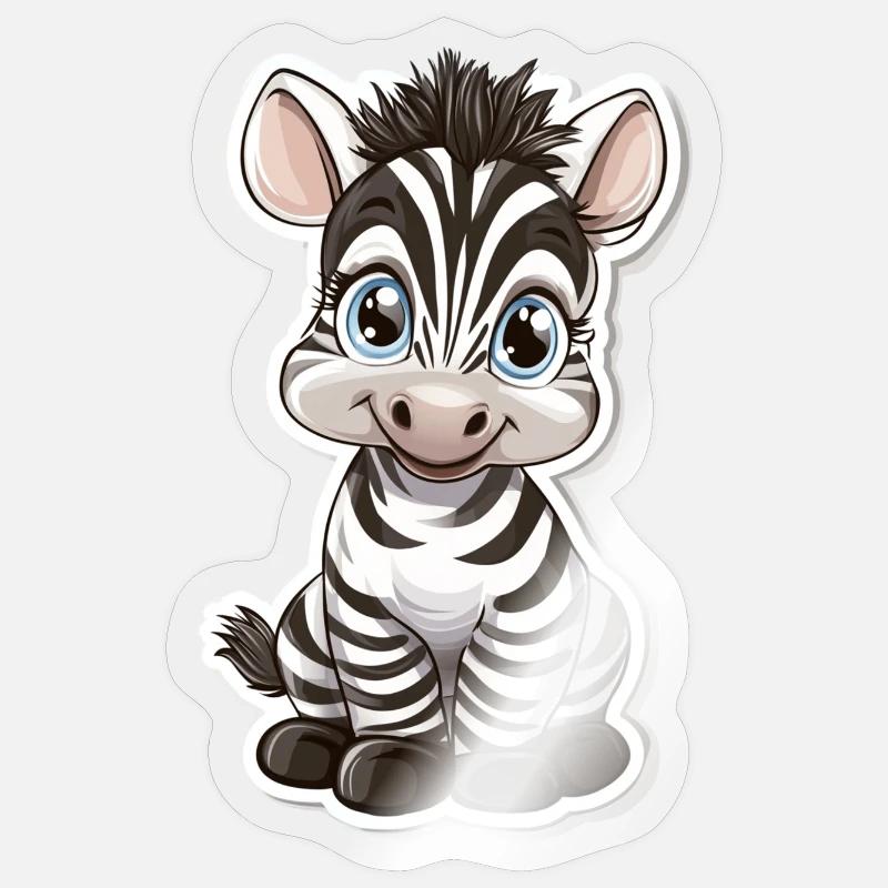 Zebra Sticker Größe S (10 x 10 cm)