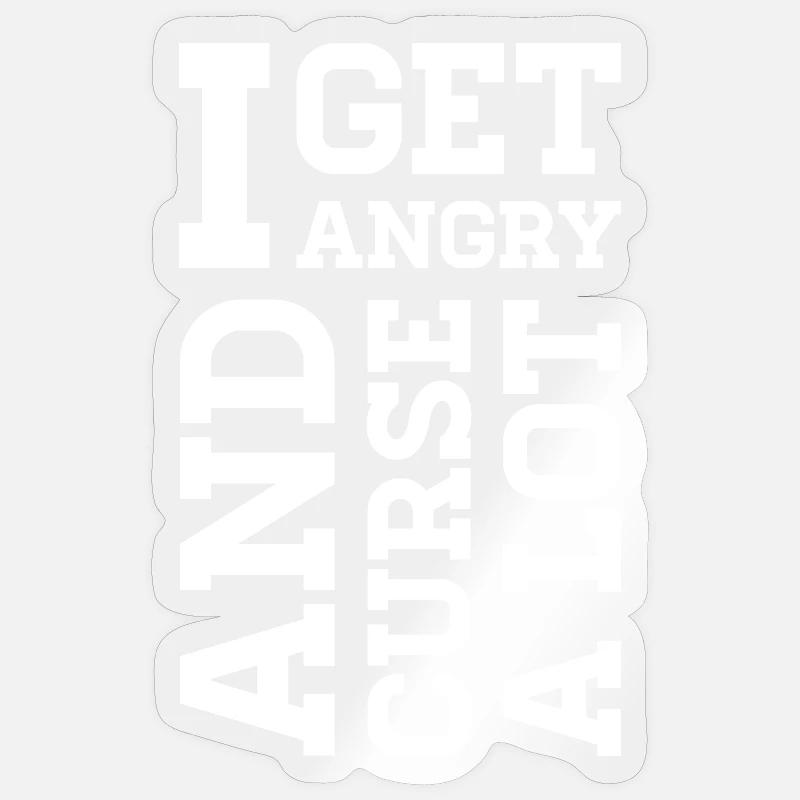 Angry – Statement about anger, protest & emotions Sticker size S (10 x 10 cm)