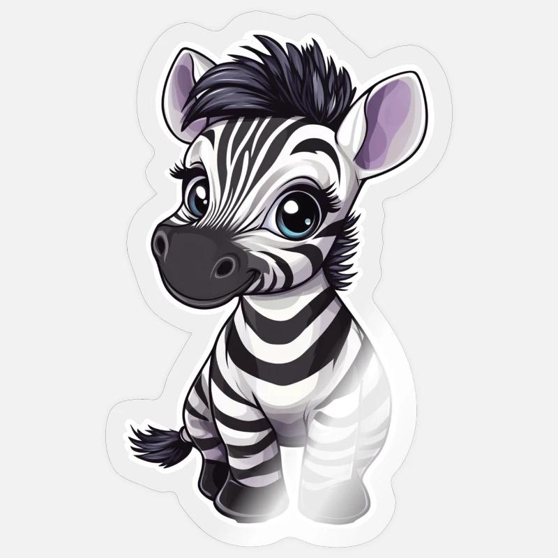 Zebra Sticker size S (10 x 10 cm)