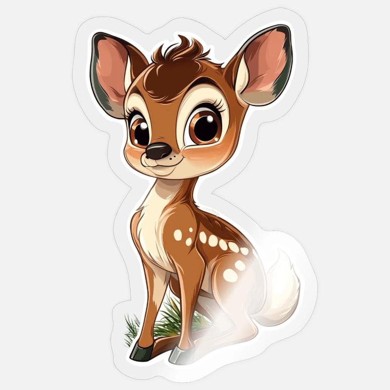 roe deer Sticker size S (10 x 10 cm)