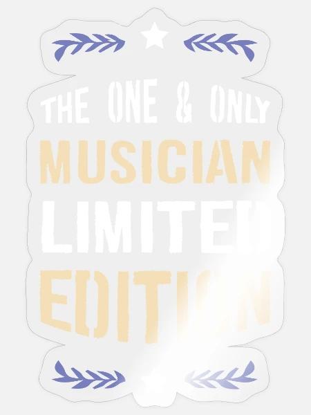 Der Eine Musiker Limited Edition - Sticker Größe S (10 x 10 cm) - Transparent glänzend