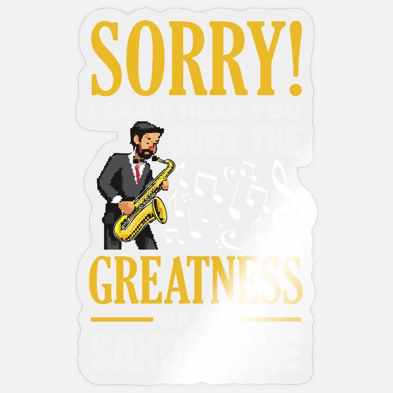Saxophone - Sticker size S (10 x 10 cm) - transparent glossy