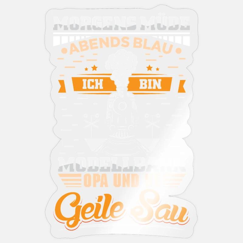 Model Railway Model Railway - Sticker size S (10 x 10 cm) - transparent glossy