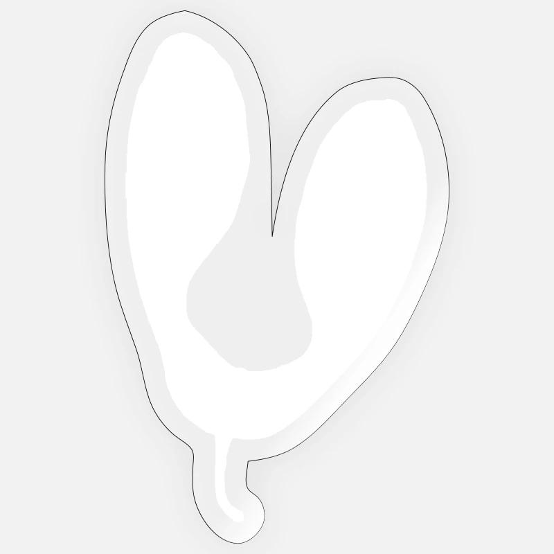 U-Shape Abstract Silhouette - Sticker size S (10 x 10 cm) - transparent glossy