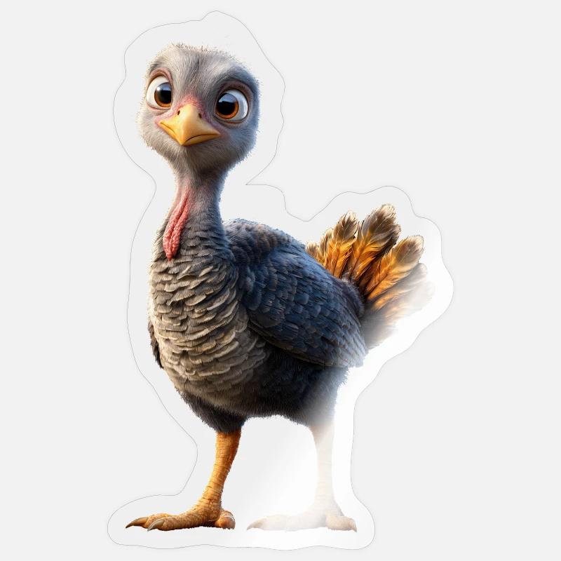 Dinde Poules Oiseaux Dinde Sticker taille S (10 x 10 cm)