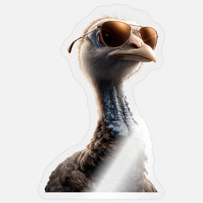 Dinde Poules Oiseaux Dinde Sticker taille S (10 x 10 cm)