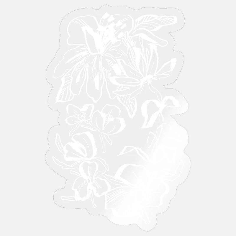 BLÜTE - Sticker Größe S (10 x 10 cm) - Transparent glänzend