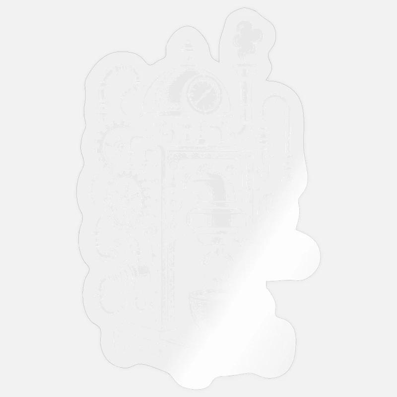 Steampunk Espresso Machine Sticker taille S (10 x 10 cm)