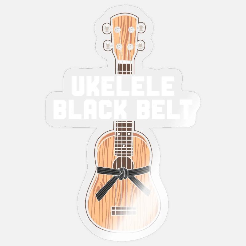 Hawaiian Ukulele Uke Ukulele Black - Sticker Größe S (10 x 10 cm) - Transparent glänzend
